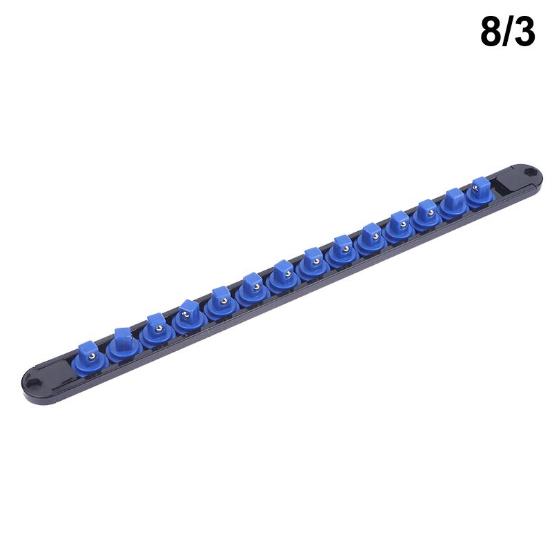 1/2 1/4 3/8 Socket Clip Rail Holder Socket Sliding Stand Sleeve Rail Rack Tool 360° Swivel Socket Organizer Abs Socket Organizer