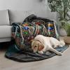 Hamsa Eye Pattern Microfiber Flannel Cover Blanket Bedroom Living Room Sofa Soft And Comfortable Home Decoration