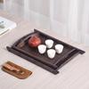 ZISIZ Walnut Wood Serving Tray with Handles