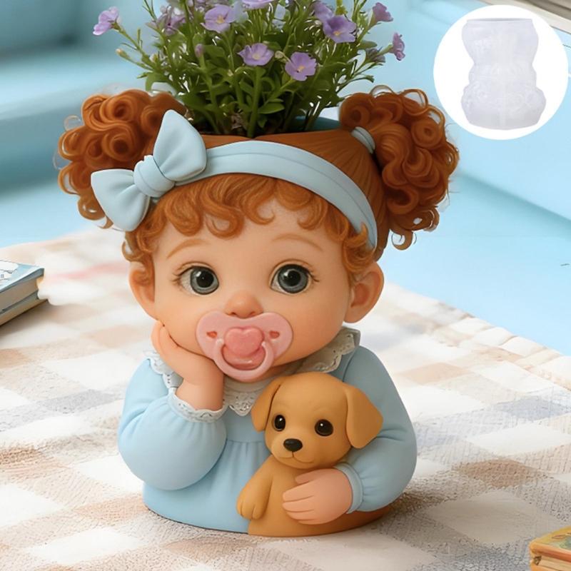 Adorable Dog Shaped Silicone Mold To Create Unique Plant Pots And Decorative Resin Containers Silicone Dog Planter Mold