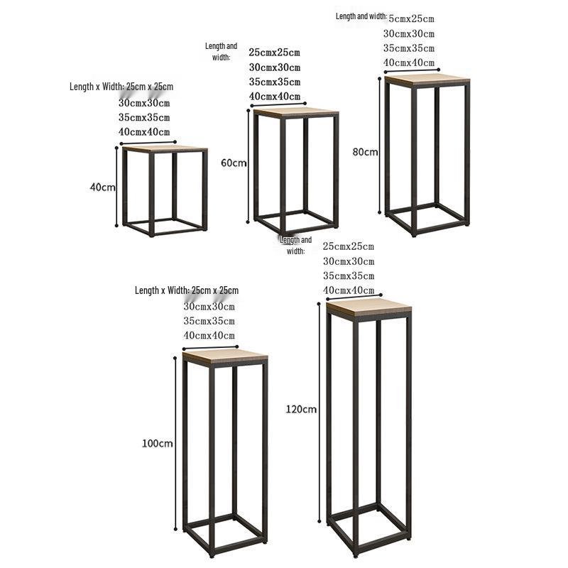 Modern Iron Art Floor-Standing Flower Pot Rack for Indoor Plants and Bonsai