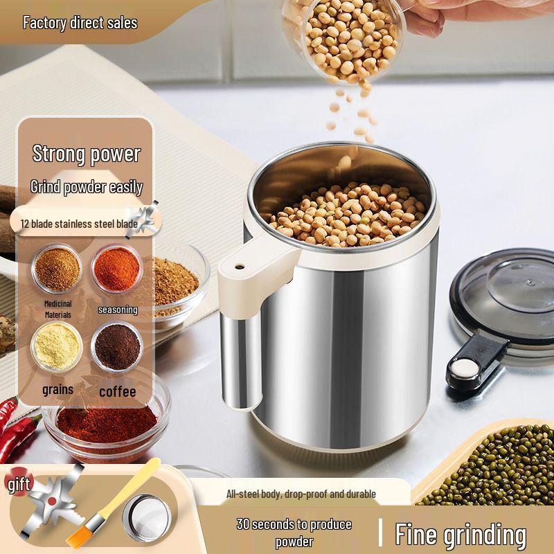 All-in-One Household Grinder: Ultra-Fine Powder Maker for Grains, Cereals, and Baby Food