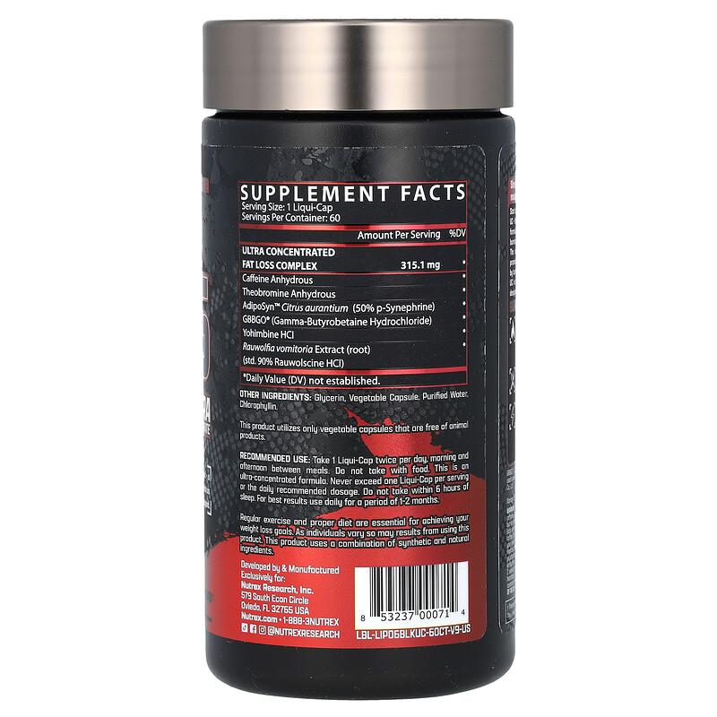 LIPO-6 Black, Ultra Concentrate, 60 Liqui-Caps