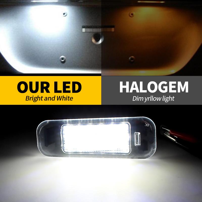 

2pcs Car Rear High Brightness White LED License Plate Light Number Plate Lamp For Kia Rio 2005-2011 Rio5 2006-2011 Accessories