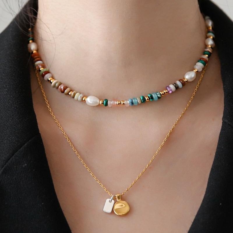Exclusive, Low-key, Luxurious, Retro Beaded Necklace for Women, Collar Chain, Neck Chain, Gift