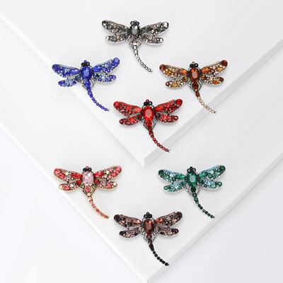 European-Style Dragonfly Brooch: Creative Fashion Insect Pin for Elegant Clothing Accessories