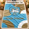 Flannel BlanketPreston North End Custom Name Text Personalized Soft Warm Throw Blanket Home Decor Gift