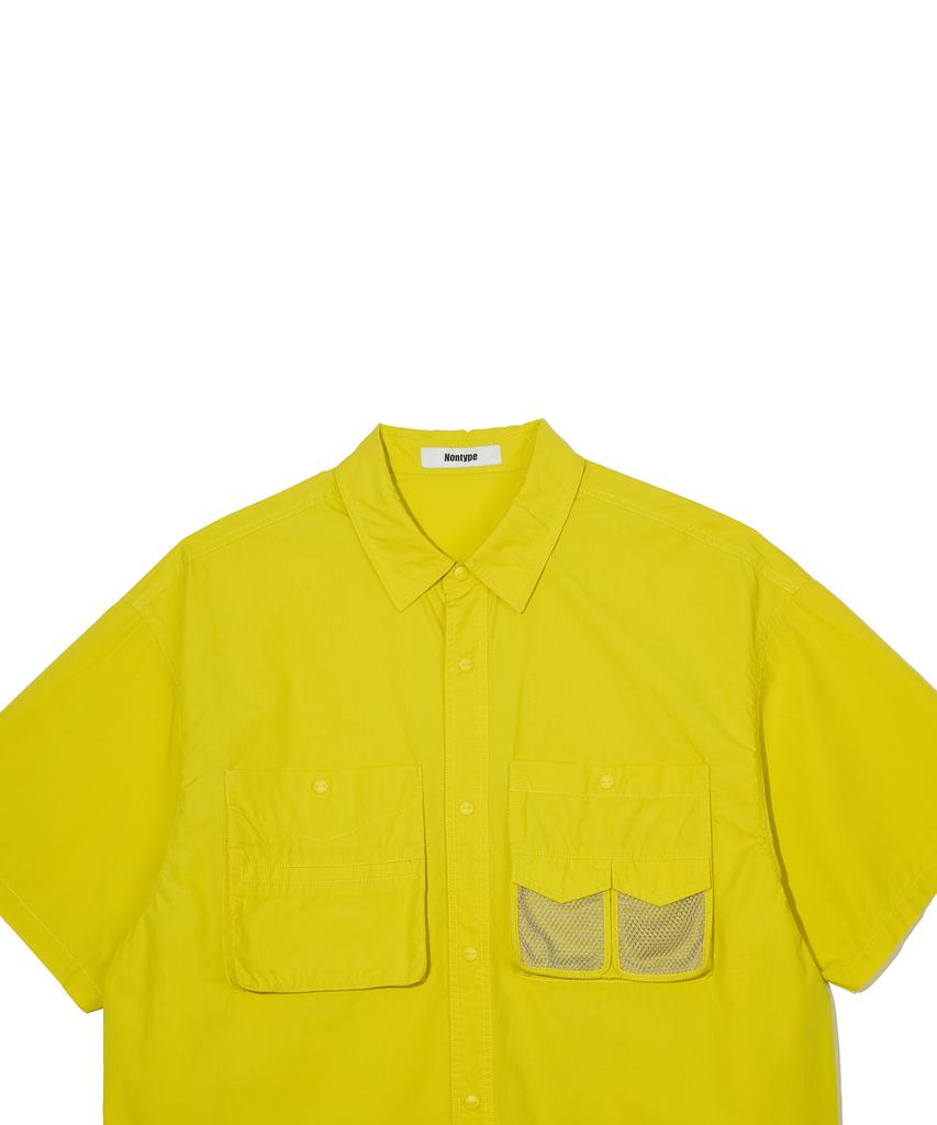 Nontaib Mesh Twin Cargo S/S Shirts (Yellow)