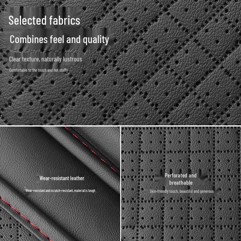 Car Armrest Riser Pad with Non-Slip PU Leather Cover and Storage Bag