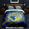 Warrington Wolves Design Bed Bedding Set 1 Duvet Cover + 2 Pillowcases Soft Breathable Household Bed Linens
