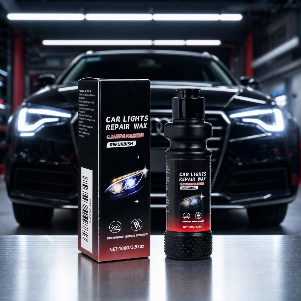 Headlight Restoration Kit, 100ml - Car Headlight Cleaner for Yellowing Lens