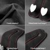 Heart Shape Metal Car Seat Headrest Hooks 2 in 1 Leather Car Seat Back Hook Purse and Bag Backpack Double Hook Car Seat Hanger