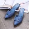  Women Light Weight Comfort Spring & Summer Slip On Square Heel Shoes for Sexy Party Lady Casual Cool Pink Pump Ab748