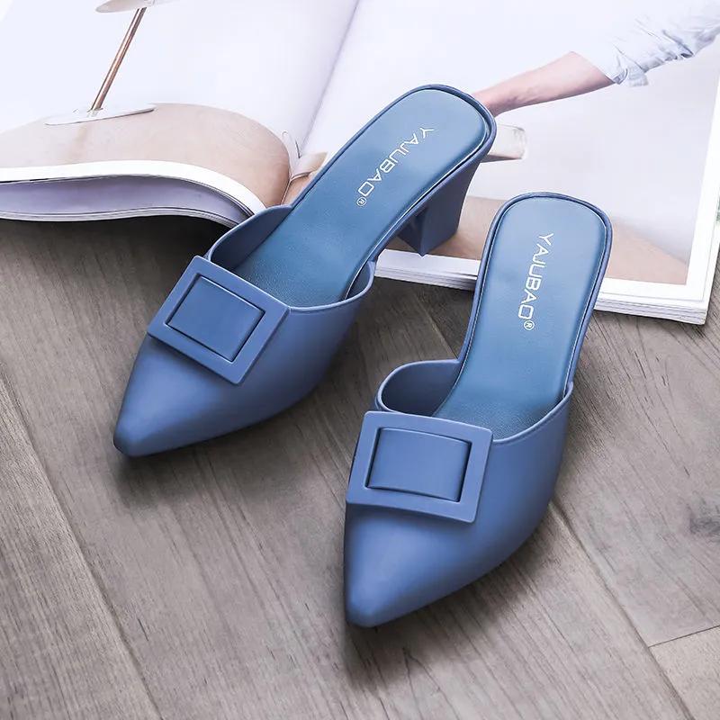 Women Light Weight Comfort Spring & Summer Slip On Square Heel Shoes for Sexy Party Lady Casual Cool Pink Pump Ab748