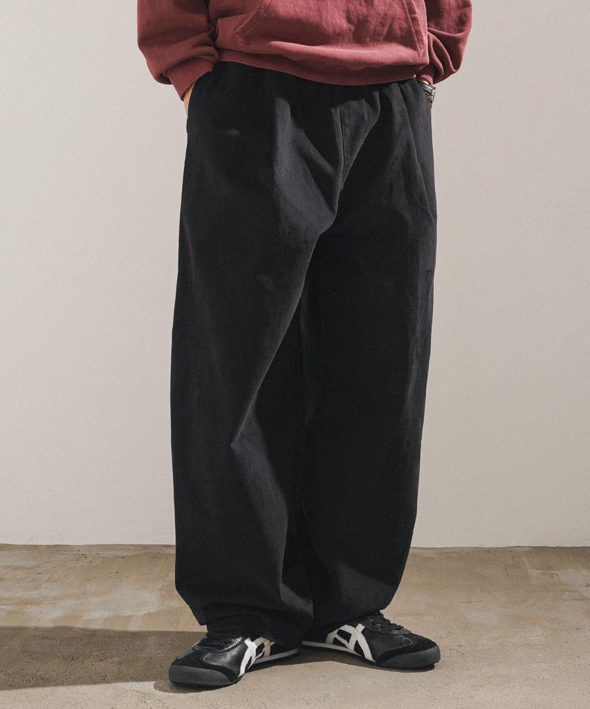 JEMUT Cotton Peach Wide Elastic Waist Pants Black Mmlp2673