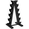 5-Tier Steel Dumbbell Rack with Plastic Inserts. 35x33x66cm. Black