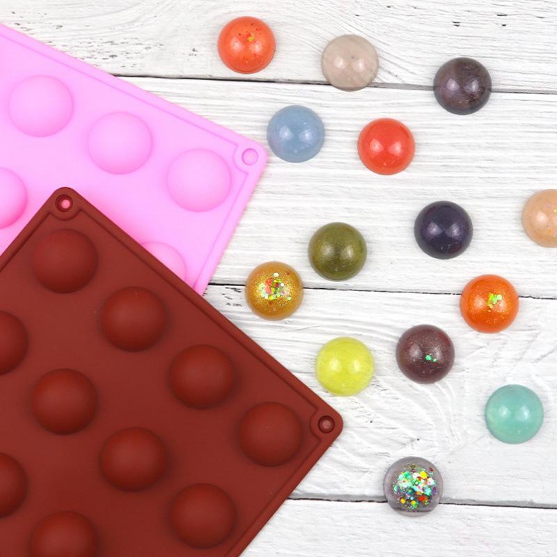 24-Cavity 3D Semi Sphere Silicone Chocolate Mold Half Ball Cake Tray Silicon Dome Baking Moulds Pudding Candy Jelly Diy Tool