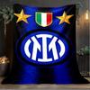 1 PZ F.C. Coperta morbida in flanella stampata Internazionale Milano per camera da letto da adulto, soggiorno, divano, campeggio, viaggi, regali per tifosi, regali di Natale