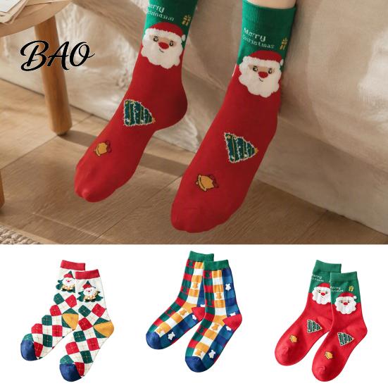 Breathable Combed Cotton Socks Christmas for Men And Women, Soft Colorful Festive Crew Winter Socks, Novelty Footwear Holiday Wear Matching Couple