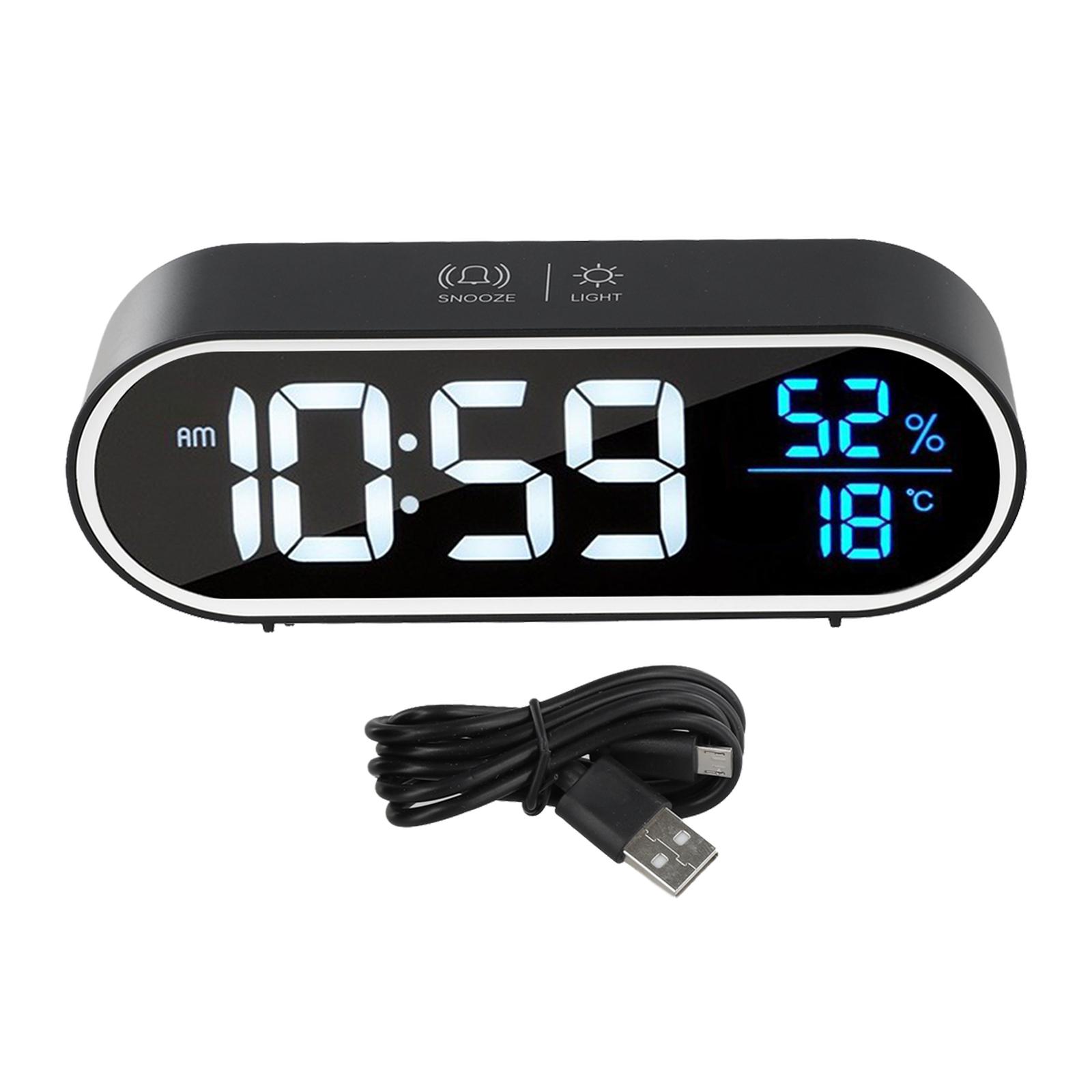 

Nightstand Waking Up Alarm Clock Customizable Brightness Levels Customizable Brightness Independent Alarm Switch чорний
