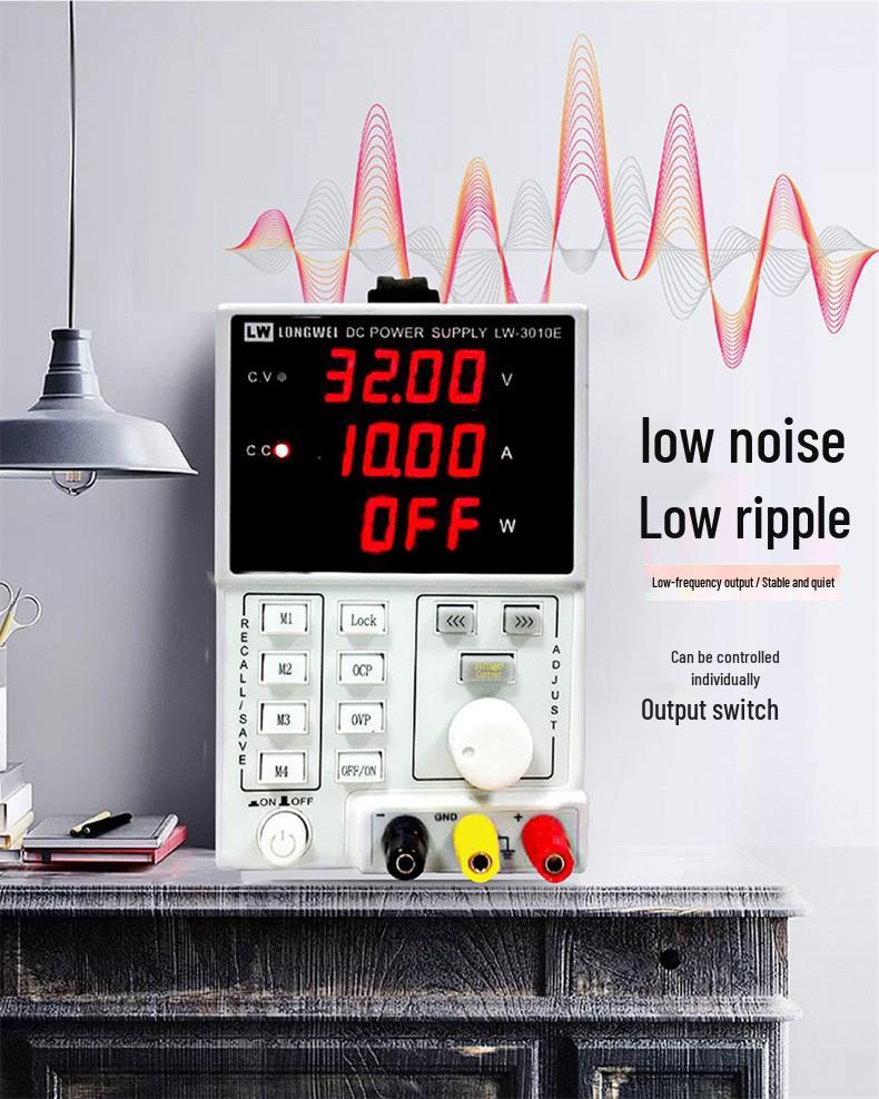 Longwei Adjustable Programmable DC Power Supply 30V 10A/5A for Electroplating and Repair