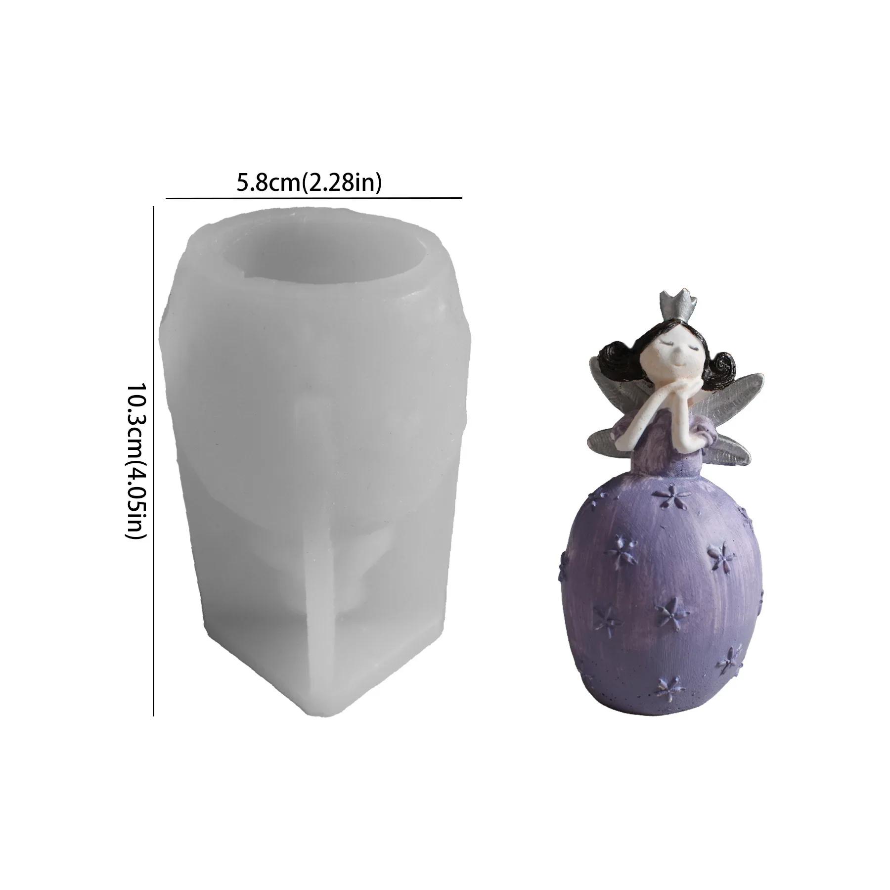 2026 Latest Models Silicone Clay Mold Angel Girl Holding Face Shape Silicone Mold Girl Holding Face Shape Scented Candle Mold