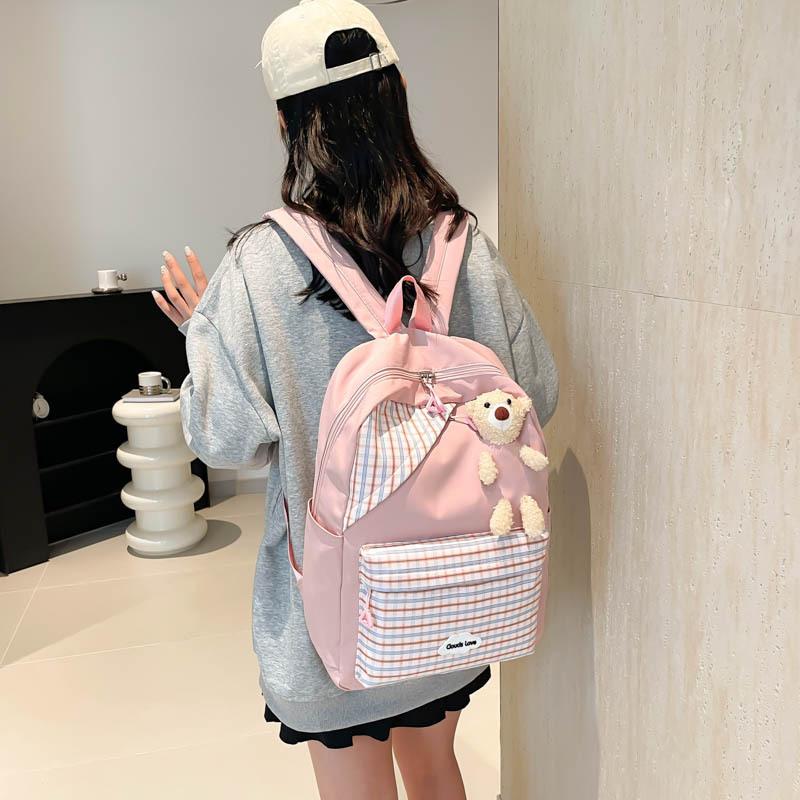 Cute and beautiful foreign style student bag backpack new schoolbag women's campus small fresh Korean version personalized girl backpack