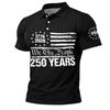 Men's Short Sleeve Polo Shirt 1776 2026 We The 250 Years Print Classic Fit Button Down Collar Top