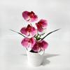 5 Blooms Artificial Orchid Arrangement Realistic Potted Flower Display  Table Centerpiece
