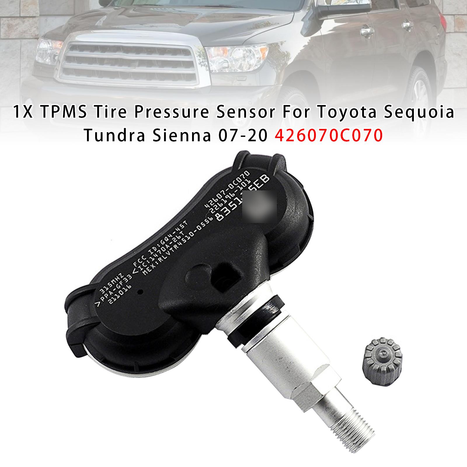 1X TPMS Tire Pressure Sensor For Toyota Sequoia Tundra Sienna 07-20 426070C070