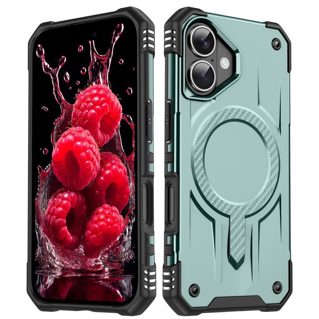 Applicable to Apple 17Pro mobile phone protective case, anti-drop at four corners, enhanced magnetic attraction, wireless charging, three-proof