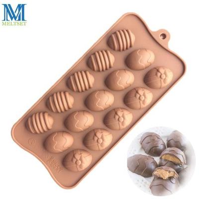 15 - Cavité Oeuf de Pâques Silicone de Qualité Alimentaire Moule à Chocolat Gâteau Glace Cuisson