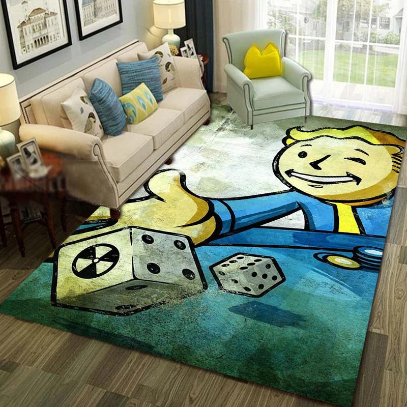 15 Size Game Vault-Boy Pattern Rug for Living Room Bathroom Mat Creative Door Mat Bedroom Home Decor Rug Decoration Maison