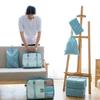 New Set of 7 Travel Organizer Bag Solid Color Waterproof Luggage Packing Clothes Underwear Storage Lightweight Storage Bags
