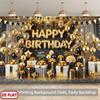One 2D Flat Background Printed Banner, Suitable for Birthday Celebration Events, Made of Durable Fabric