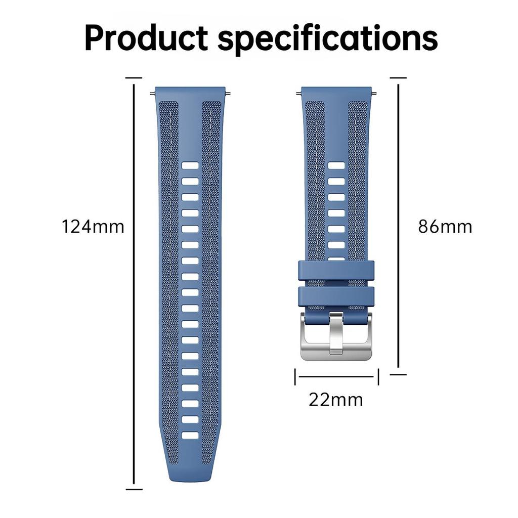 22mm Strap Suitable For Huawei Watch GT 7 6/GT 7 6Pro Soft and Durable Silicone Nylon Replacement Wristband for GT5 GT4 3 46mm Press Head Watch Strap