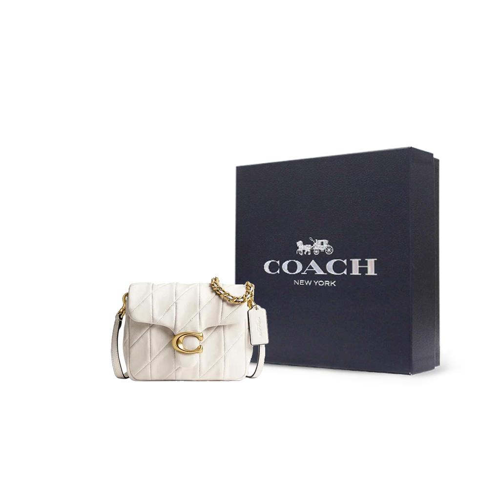 Coach Times Square Tabby Sheepskin Crossbody Bag, Shoulder Bag Small Womens Chalk White
