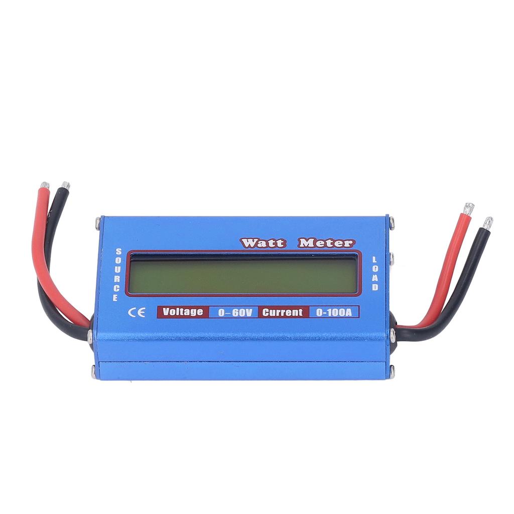 RC Watt Meter Precise Battery Power Analyzer RC Volt Amp Watt Tester with Digital LCD Screen for Solar System
