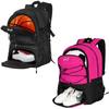 Large Capacity Basketball Backpack Shoes Compartment Waterproof Soccer Ball Backpack Separate Ball Holder Breathable Sports Bag