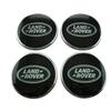 Land rover černé a zelené středové krytky nábojů kol z lehkých slitin 63mm sada 4 ks