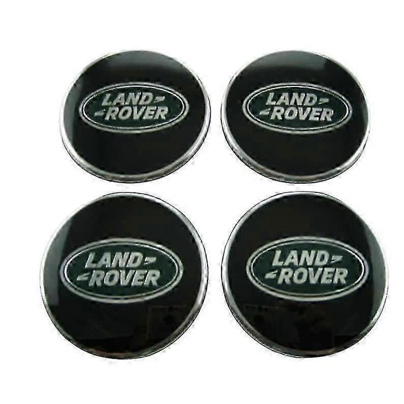 Land rover černé a zelené středové krytky nábojů kol z lehkých slitin 63mm sada 4 ks