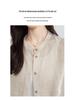Yi Fei Women's 2026 Summer Ramie Shirt Jacket: Casual, Versatile, Slimming Long Sleeve Top, Breathable Fabric