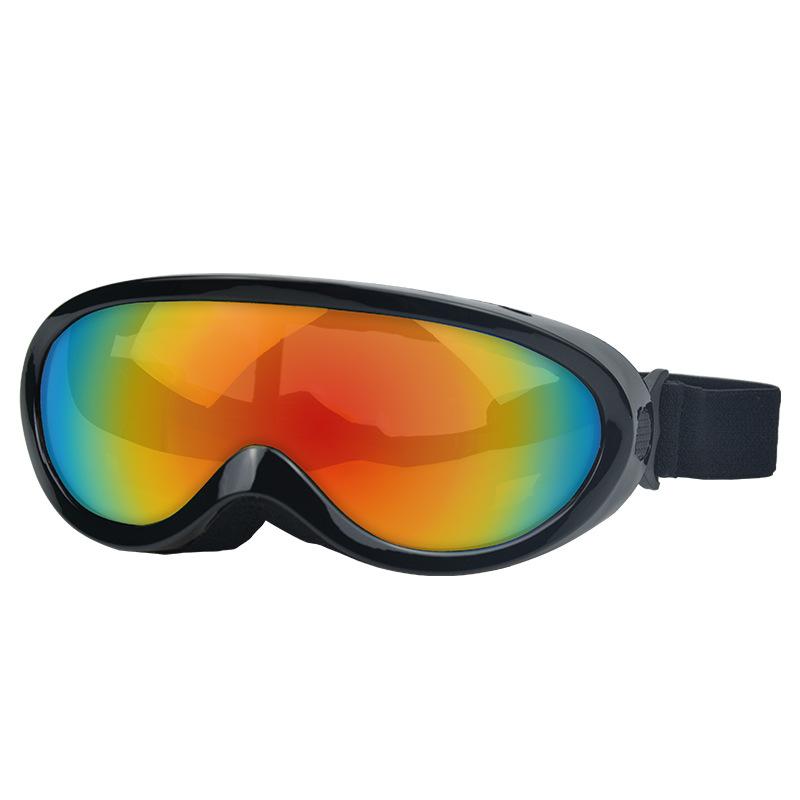Single-layer ski goggles, high-definition, UV protection, windproof glasses, snow goggles, universal for adults and children чёрный