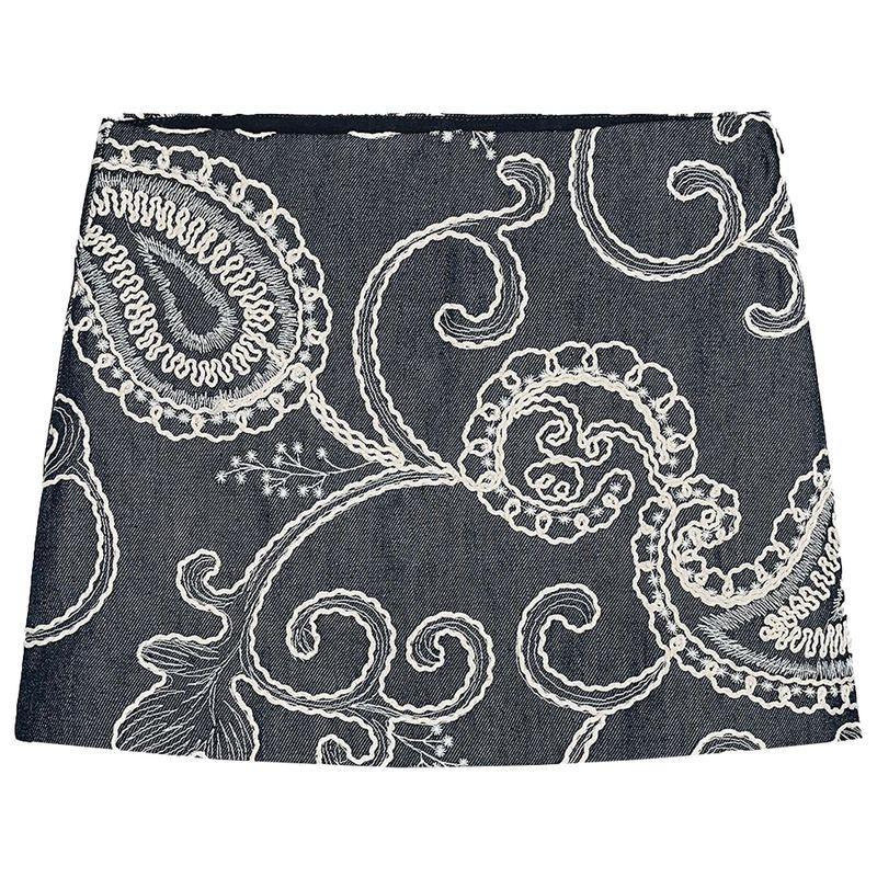 

Запра 2025 Лето Новая Мода Французский стиль Универсальный Дизайн Вышивки Кюлоты Шорты с Высокой Посадкой 3367921 Nude/Sea Blue L