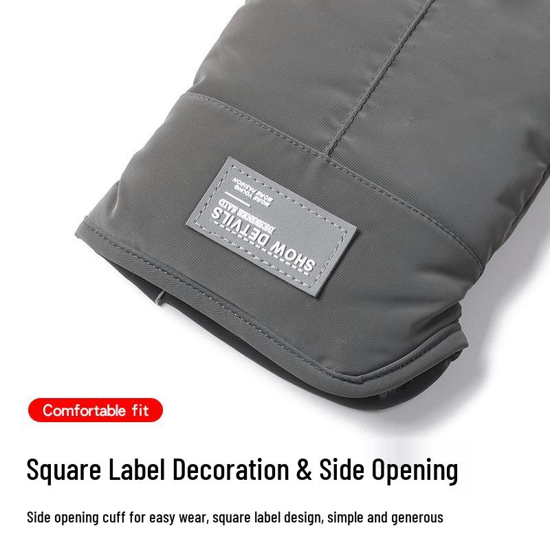 Gants d'hiver doublés coupe-vent pour homme pour le cyclisme et la moto