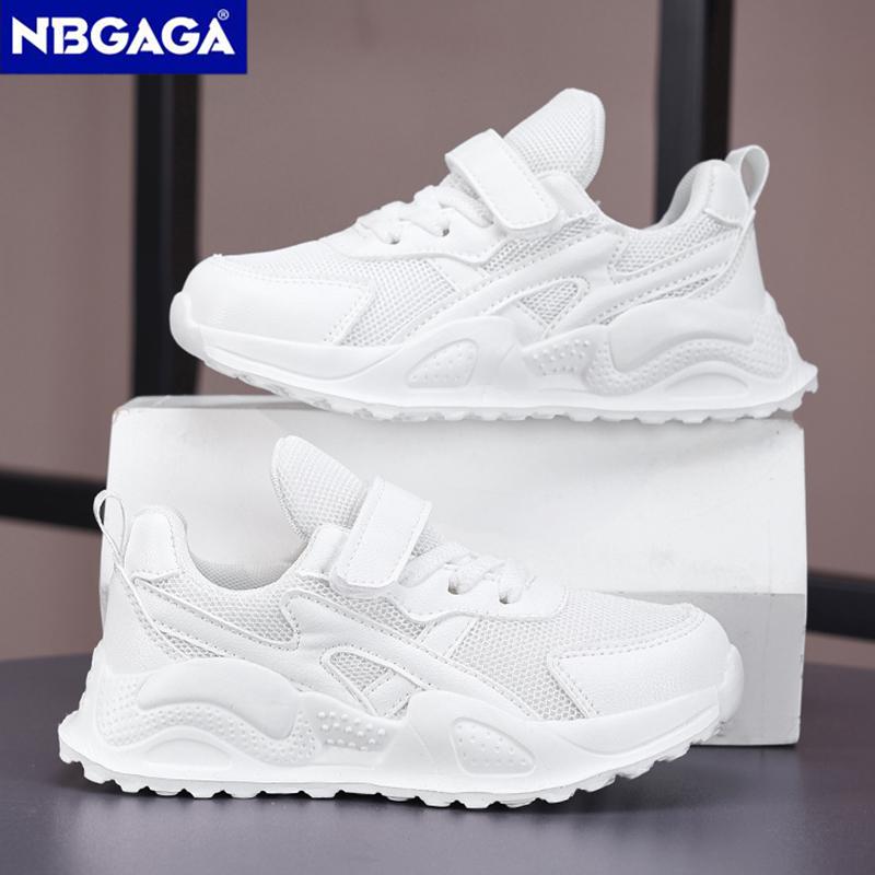 Lightweight Children Sneaker Boys Casual Shoes White Breathable Flat Student Walking Shoes Non-slip Kids Girl Sports Tennis