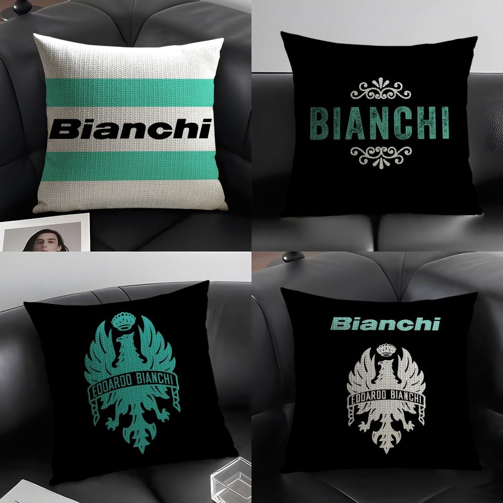 Bianchi Logo Pillow Case Pattern Printed Pillowcase for Living Room Sofa Cushion Cover & Bedroom Decor