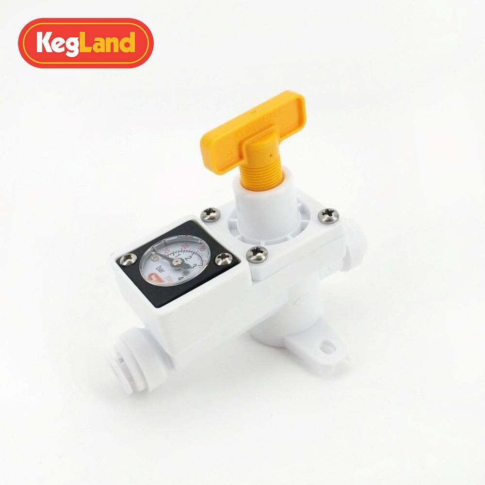 Kegland 6.35/8mm Duotight Inline Regulator 0-150/60psi Integrated Gauge Beer Accessory Home Brewing