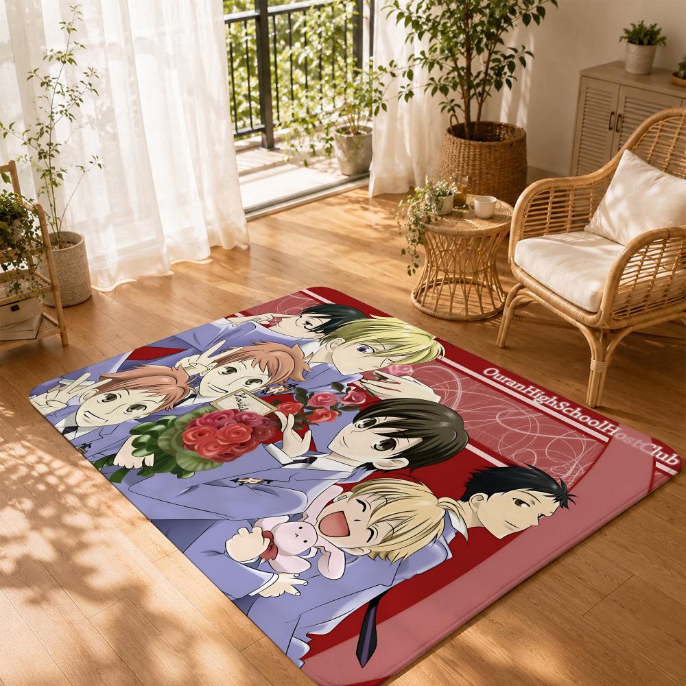 O-Ouran High School Host Club Anime Bodenmatte Rutschfeste Saugfähige Fußmatte Dekorteppich für Zuhause Badezimmer Schlafzimmer Eingangsbereich