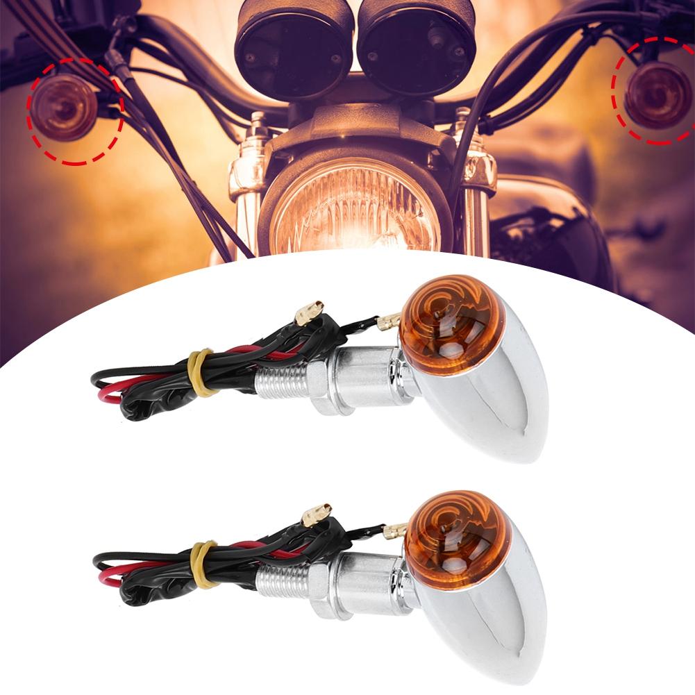 Motorcycle Waterproof Turn Signal Light Indicator Lamp Modification Accessory (Electroplating)